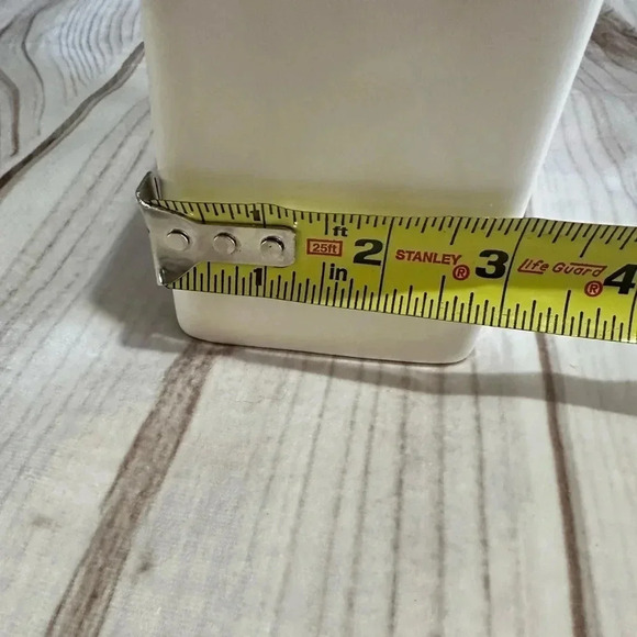 Rae Dunn “Stuff” Floral Double Compartment Ceramic Container Cosmetic Brush/Pen - Picture 6 of 7